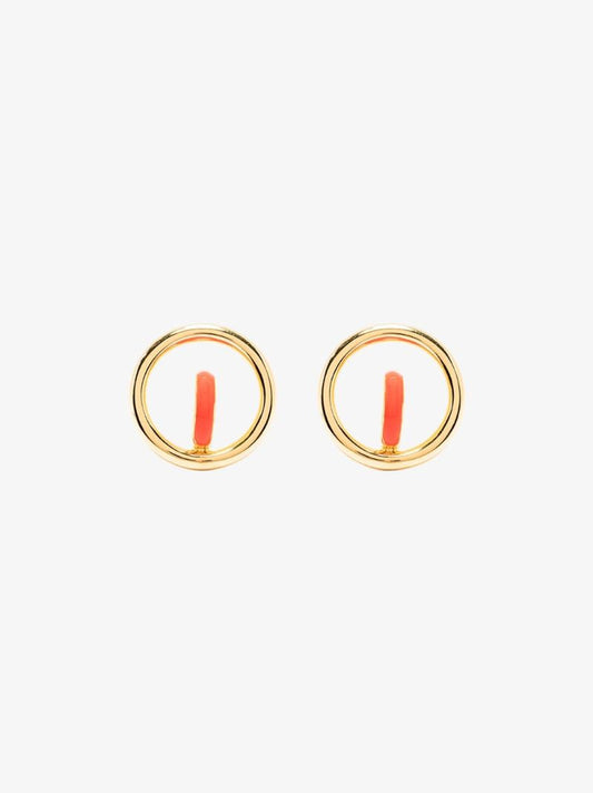 Gold Vermeil Saturn Blow Hoop Earrings