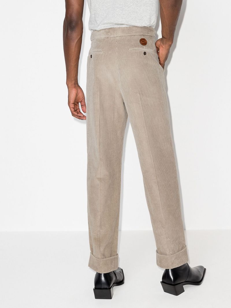 Corduroy Straight Leg Trousers