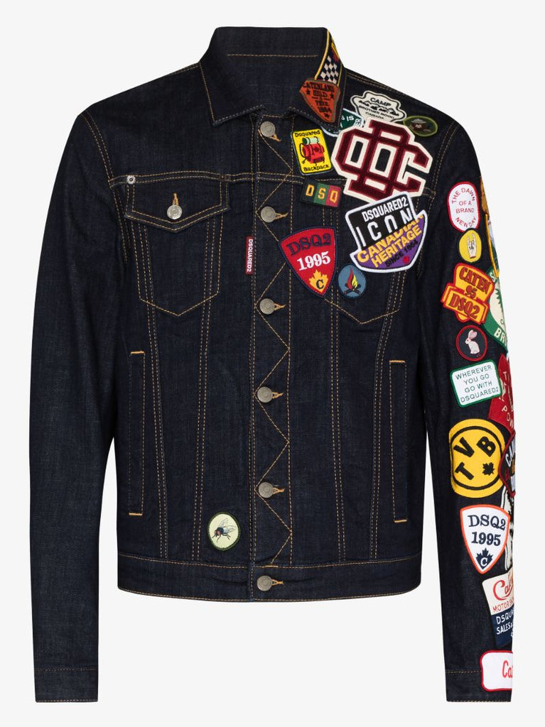 Patch-embellished Denim Jacket