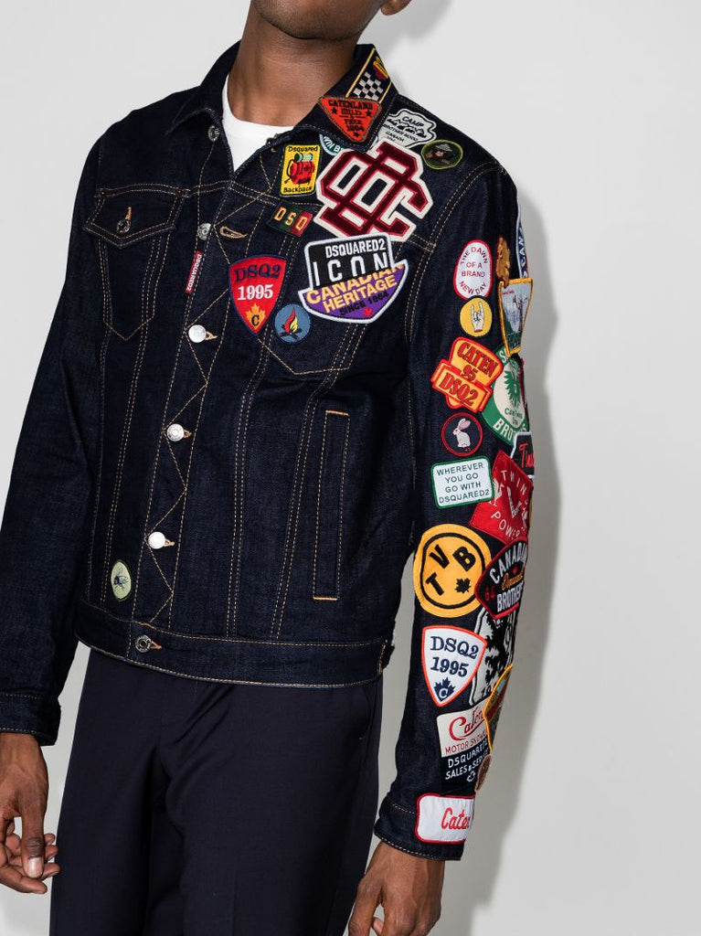 Patch-embellished Denim Jacket
