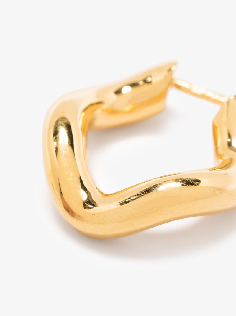 Gold Vermeil Wave Hoop Earrings