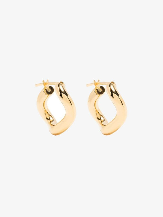Gold Vermeil Wave Hoop Earrings