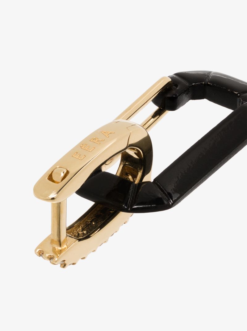 18k Yellow Gold and Black Chiara Small Diamond Earring