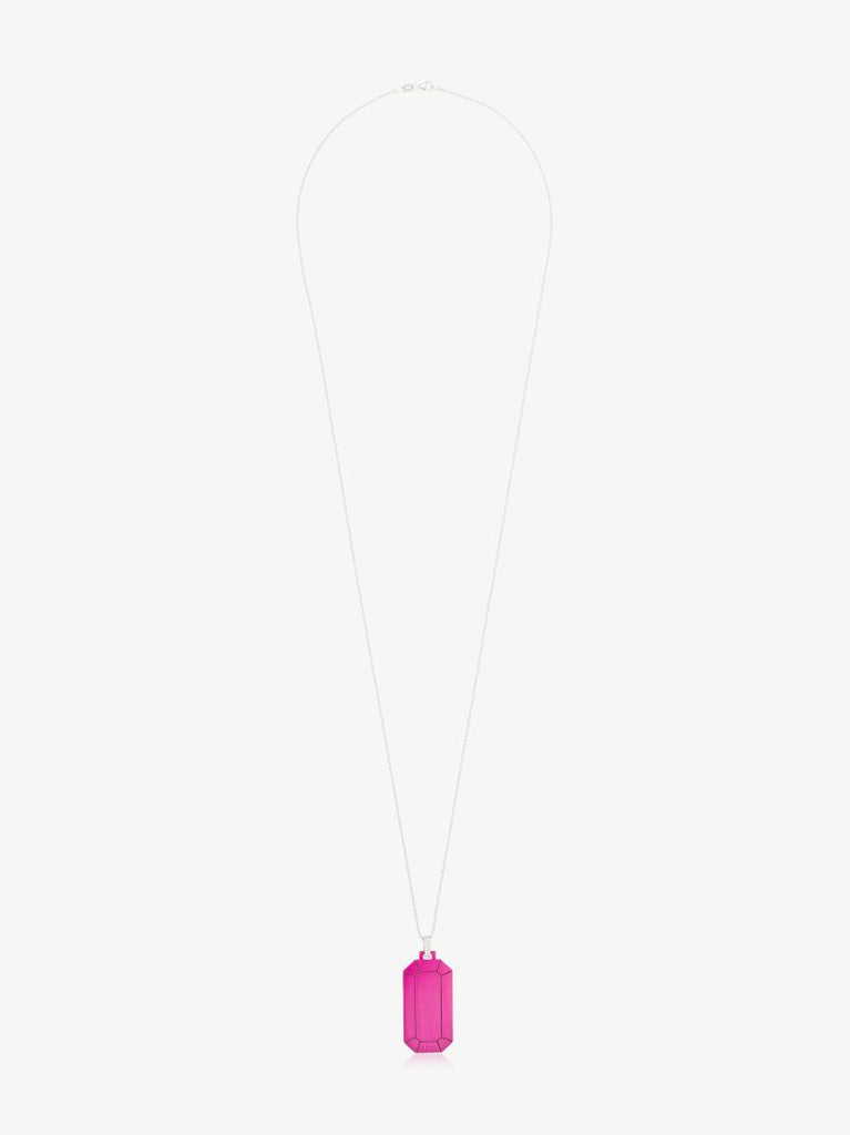 18k White Gold and Pink Big Tokyo Diamond Necklace