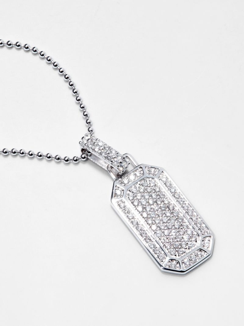 18k White Gold Toyko PavÃ_x0083_Â© Diamond Necklace