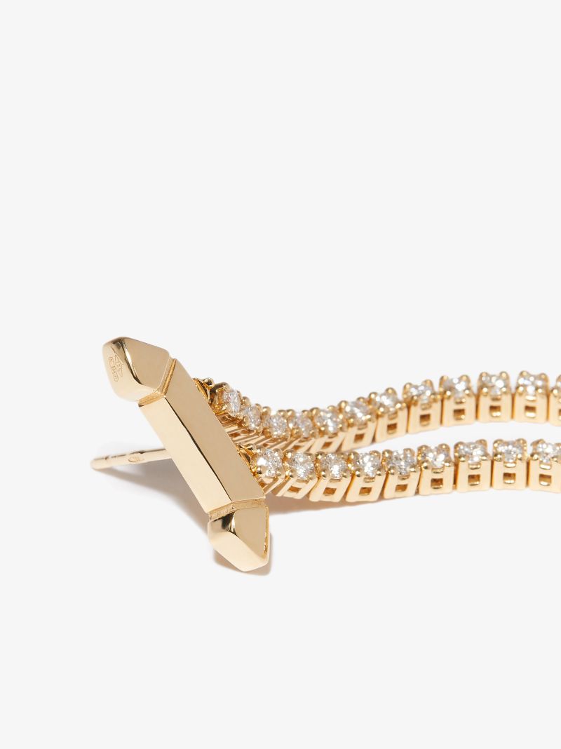 18k Yellow Gold Paris Diamond Earring