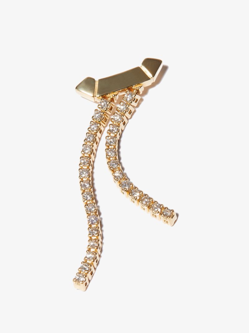 18k Yellow Gold Paris Diamond Earring