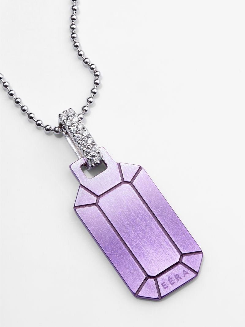 18k White Gold and Purple Small Tokyo Diamond Necklace