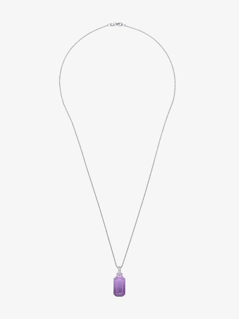 18k White Gold and Purple Small Tokyo Diamond Necklace