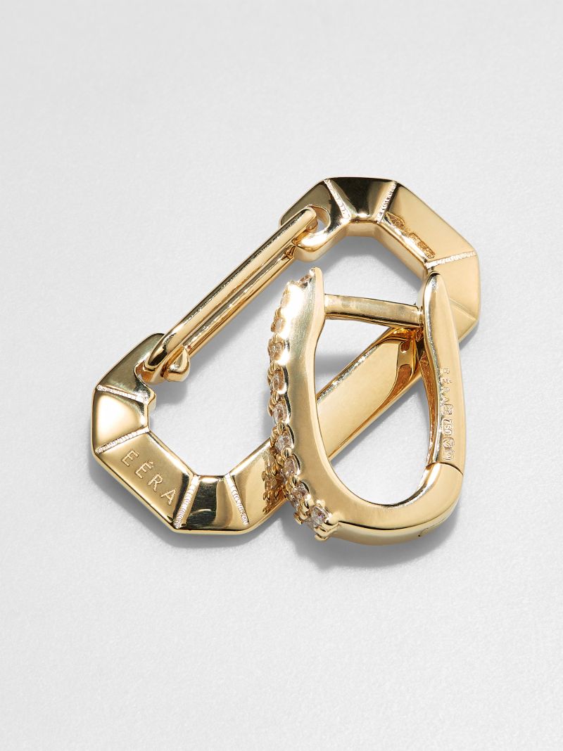 18k Yellow Gold Chiara Small Diamond Single Drop Earring