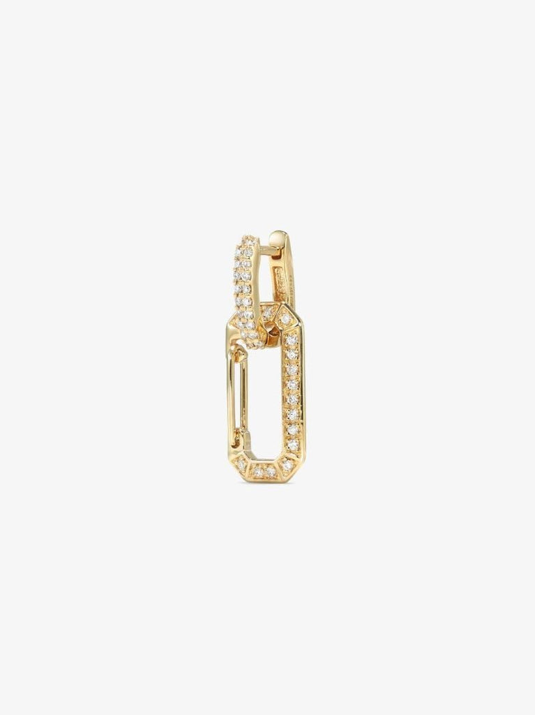 18k Yellow Gold Chiara Small Diamond Single Drop Earring