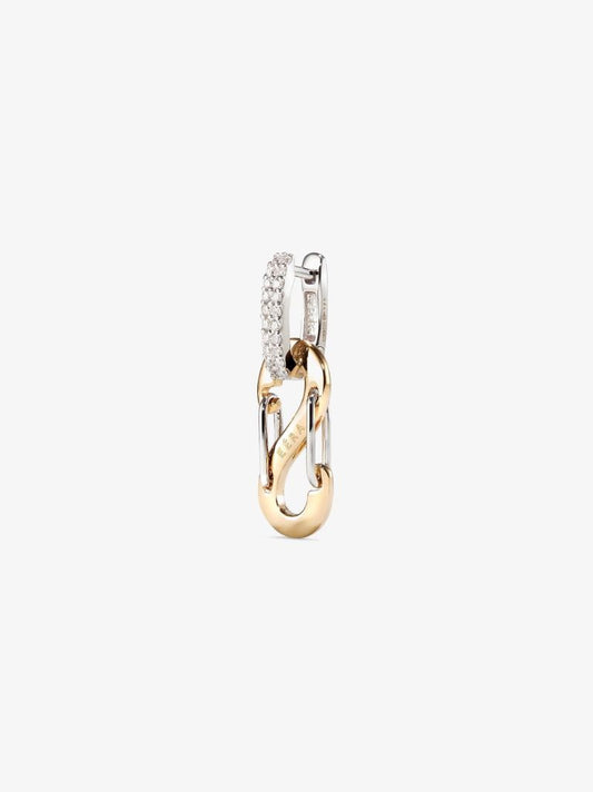 18k White and Yellow Gold Romy Small Diamond Earring
