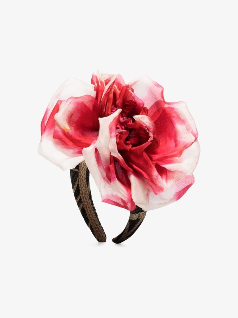 Floral-embellished Jacquard Headband