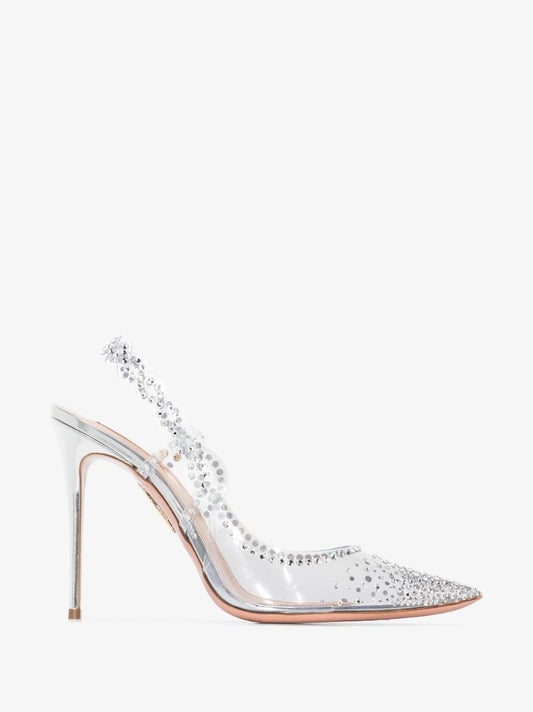 Silver Heaven 105 Crystal Pumps