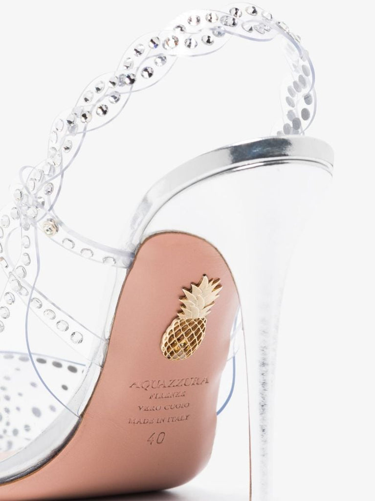 Silver Heaven 105 Crystal Pumps