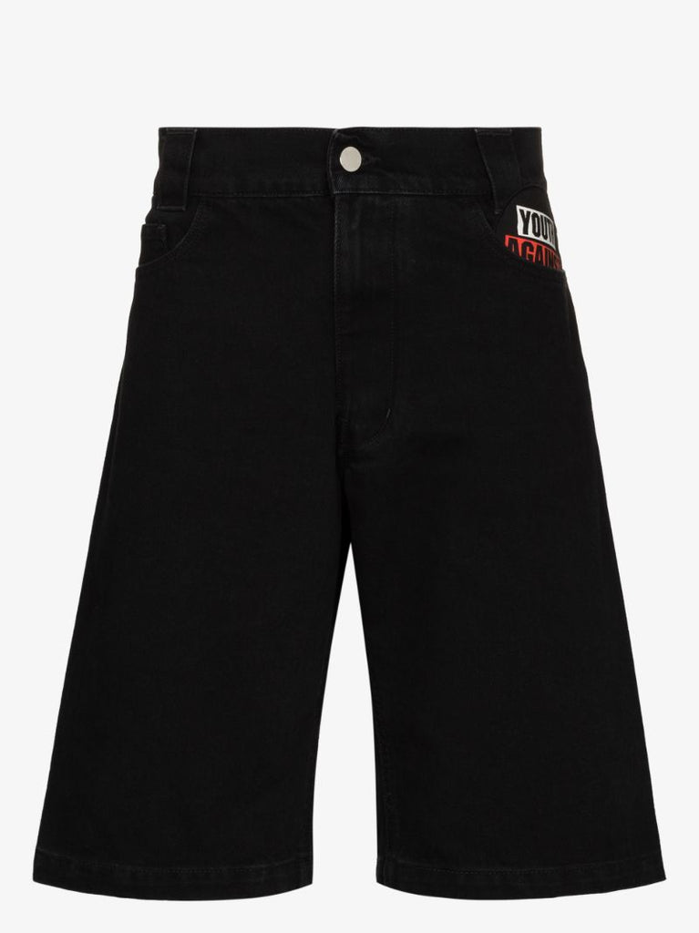 Picture Patch Denim Shorts