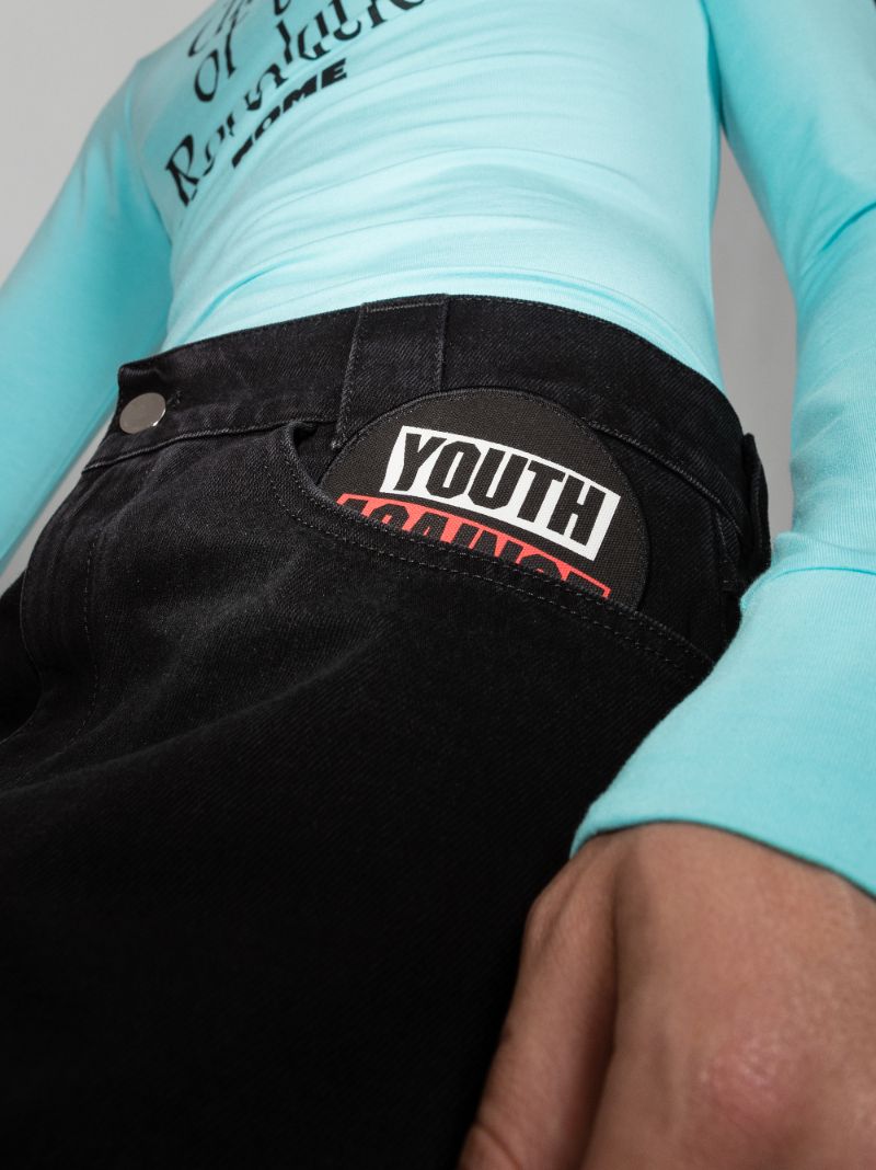 Picture Patch Denim Shorts