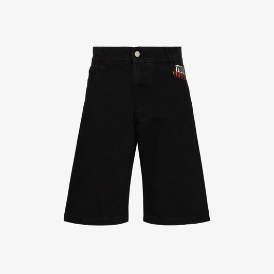 Picture Patch Denim Shorts
