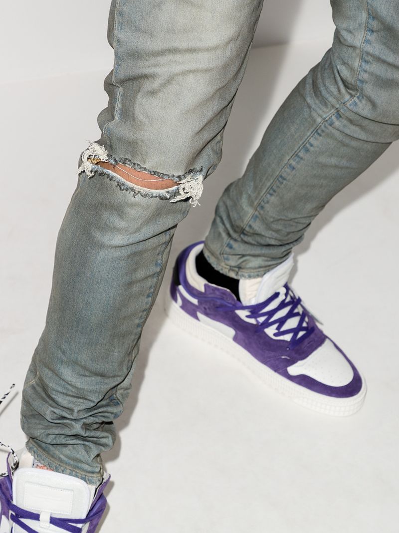 Distressed Slim Leg Jeans