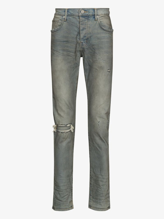 Distressed Slim Leg Jeans