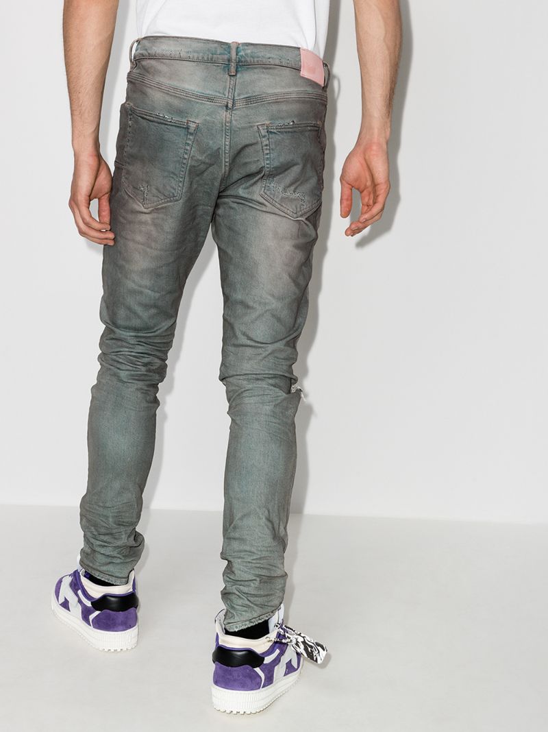 Distressed Slim Leg Jeans