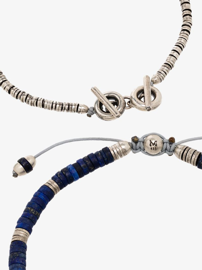 Sterling Silver African Beaded Bracelet Set