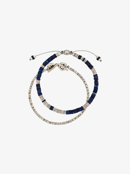 Sterling Silver African Beaded Bracelet Set