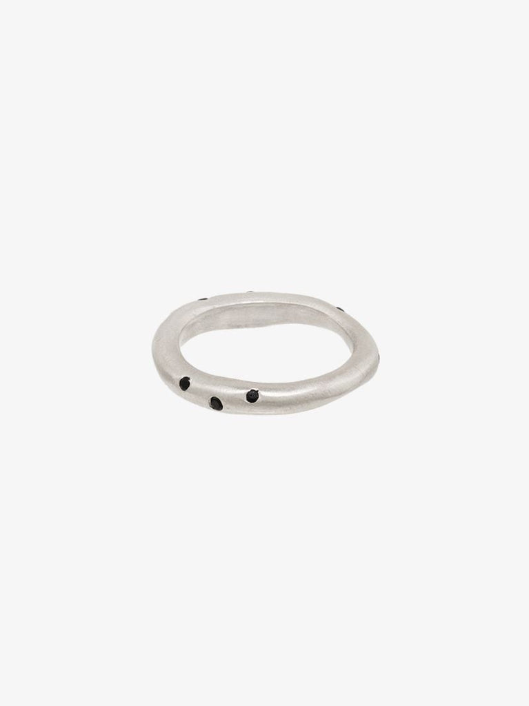Sterling Silver Black Diamond Ring