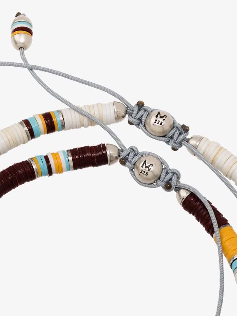 Sterling Silver African Beaded Bracelet Set
