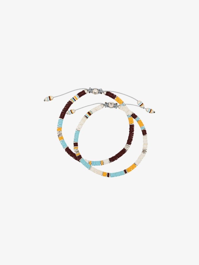Sterling Silver African Beaded Bracelet Set