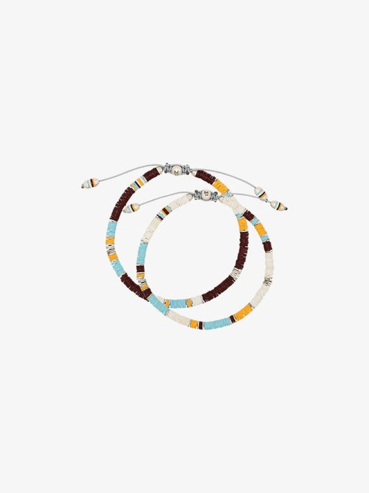 Sterling Silver African Beaded Bracelet Set