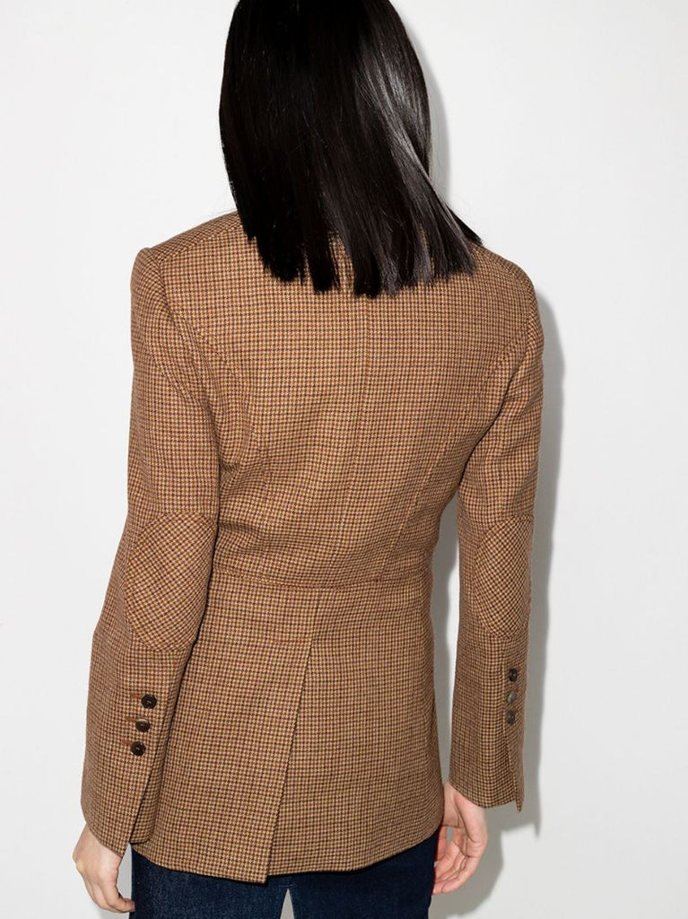 Single-breasted Houndstooth Jacket