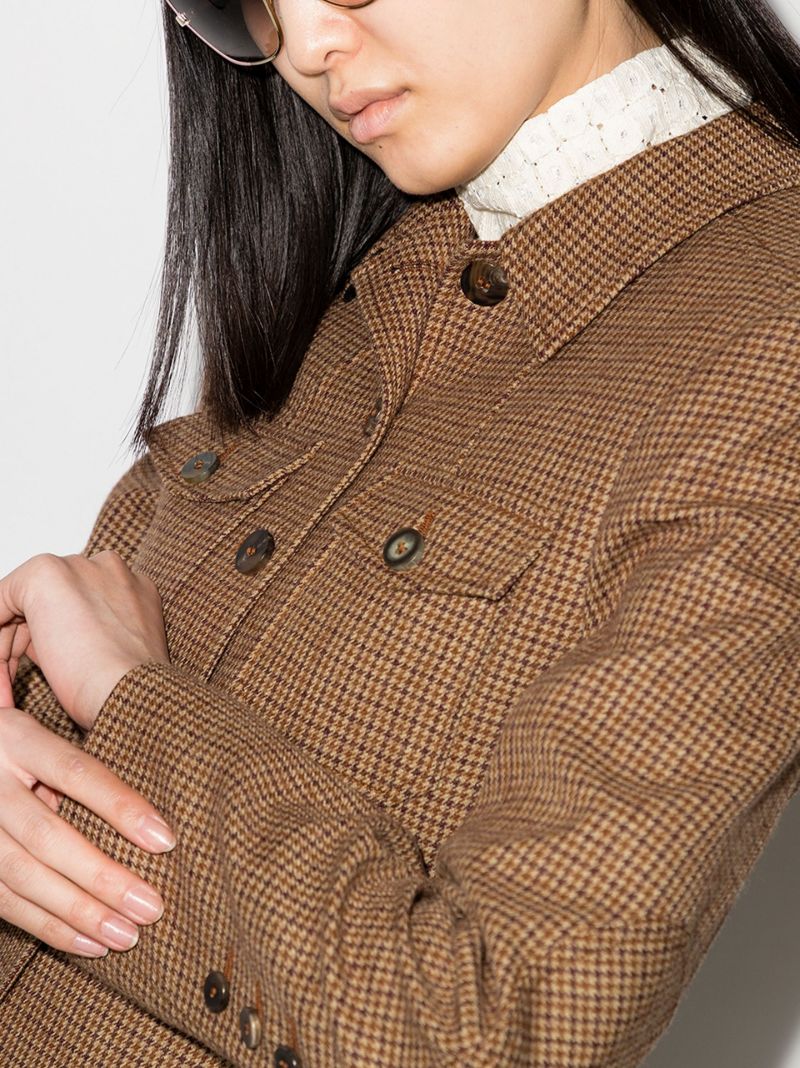 Single-breasted Houndstooth Jacket