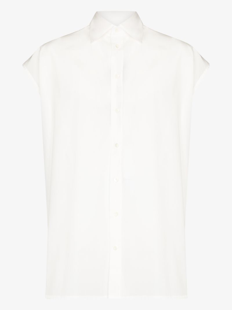 Sleeveless Button-down Shirt