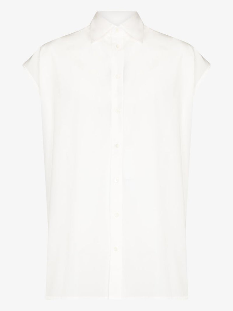 Sleeveless Button-down Shirt