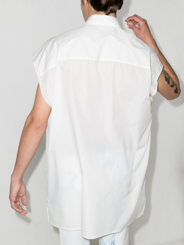 Sleeveless Button-down Shirt