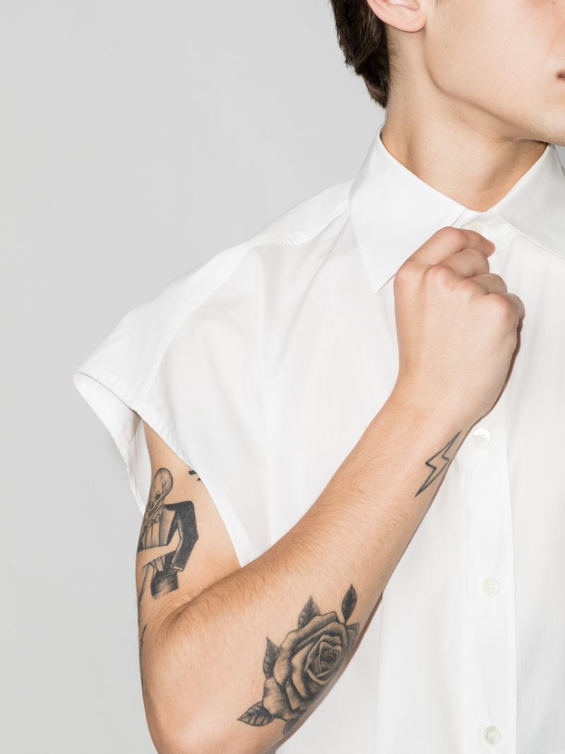 Sleeveless Button-down Shirt