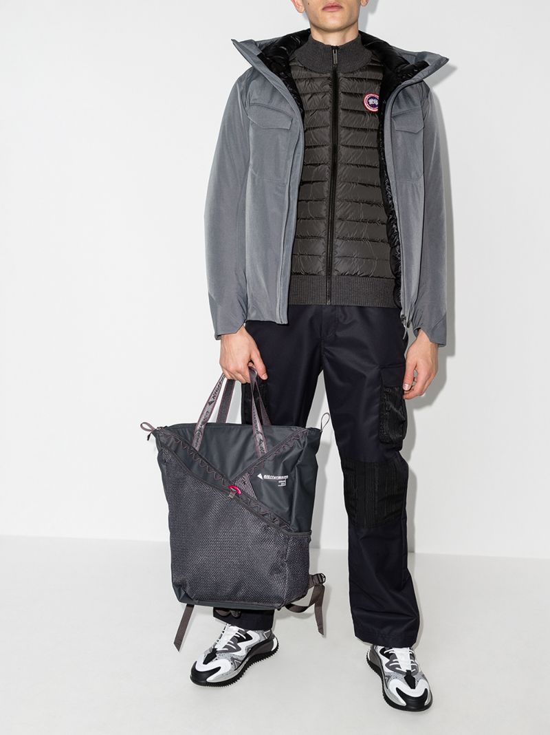 Grey Hybridge Knit Padded Vest