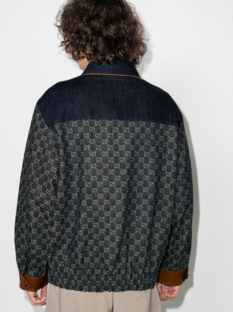 Gg Jacquard Organic Denim Jacket