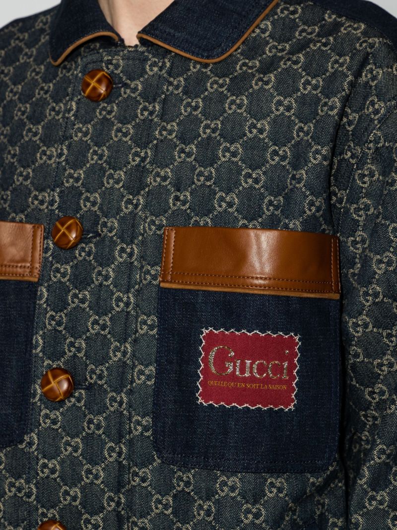 Gg Jacquard Organic Denim Jacket