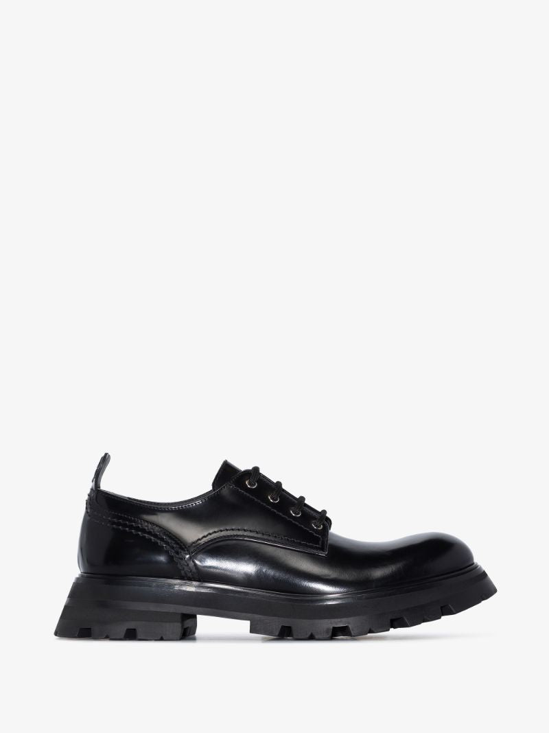 Black Wander Chunky Leather Brogues