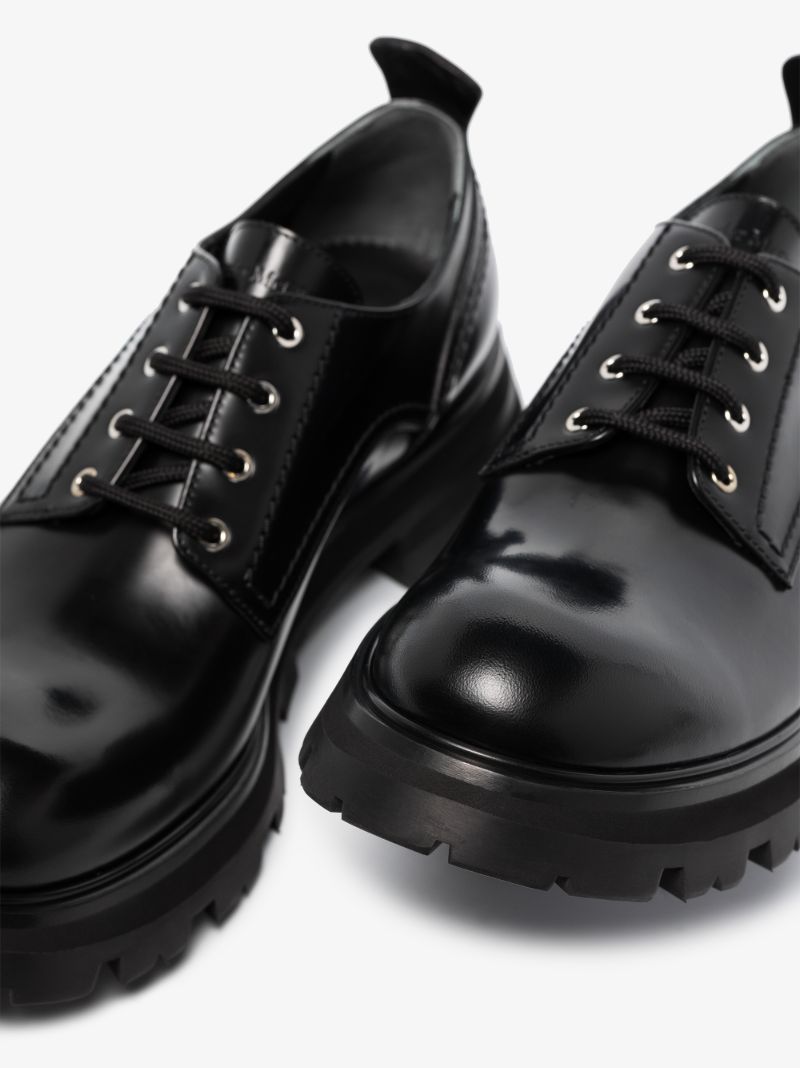 Black Wander Chunky Leather Brogues
