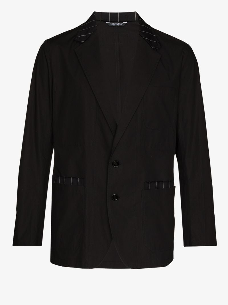 Striped Trim Blazer