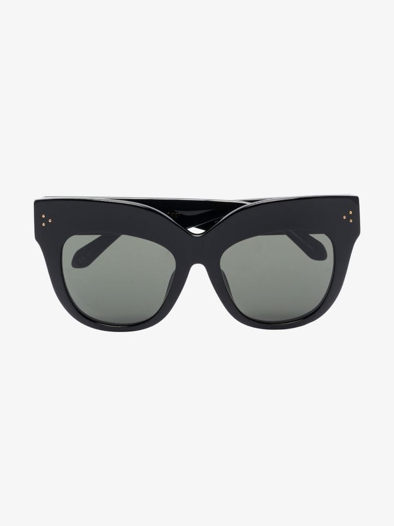 Black Dunaway Oversized Cat Eye Sunglasses