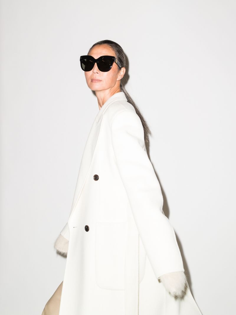 Black Dunaway Oversized Cat Eye Sunglasses