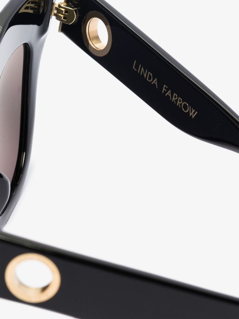 Black Dunaway Oversized Cat Eye Sunglasses