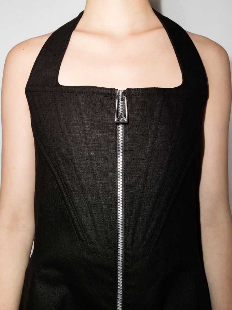 Halterneck Corset Linen Jumpsuit