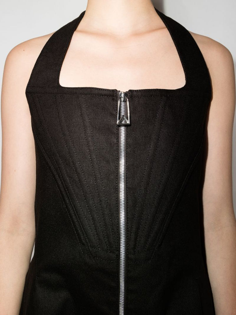 Halterneck Corset Linen Jumpsuit