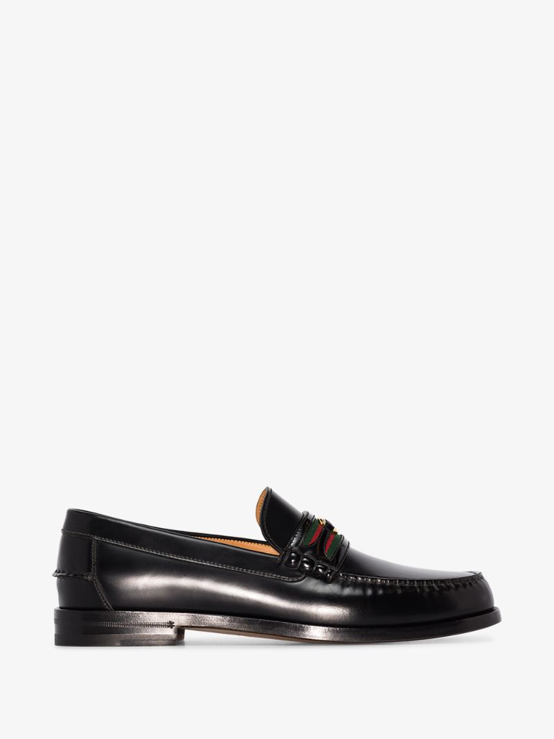 Black Kaveh Leather Loafers