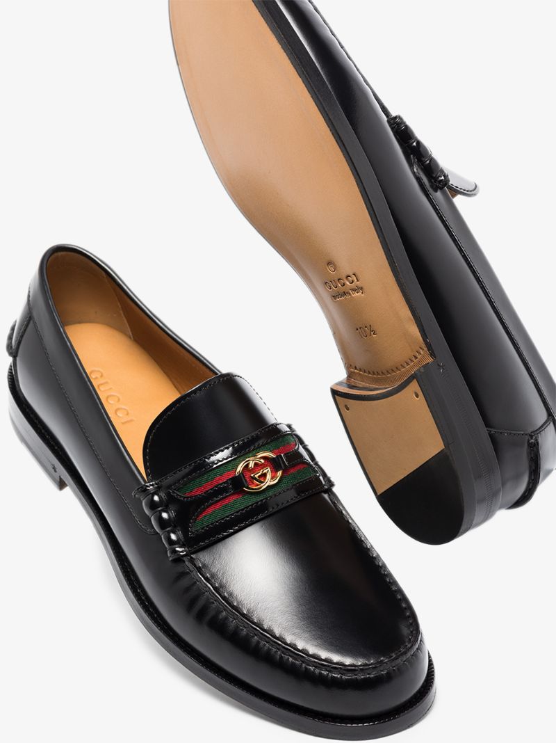 Black Kaveh Leather Loafers